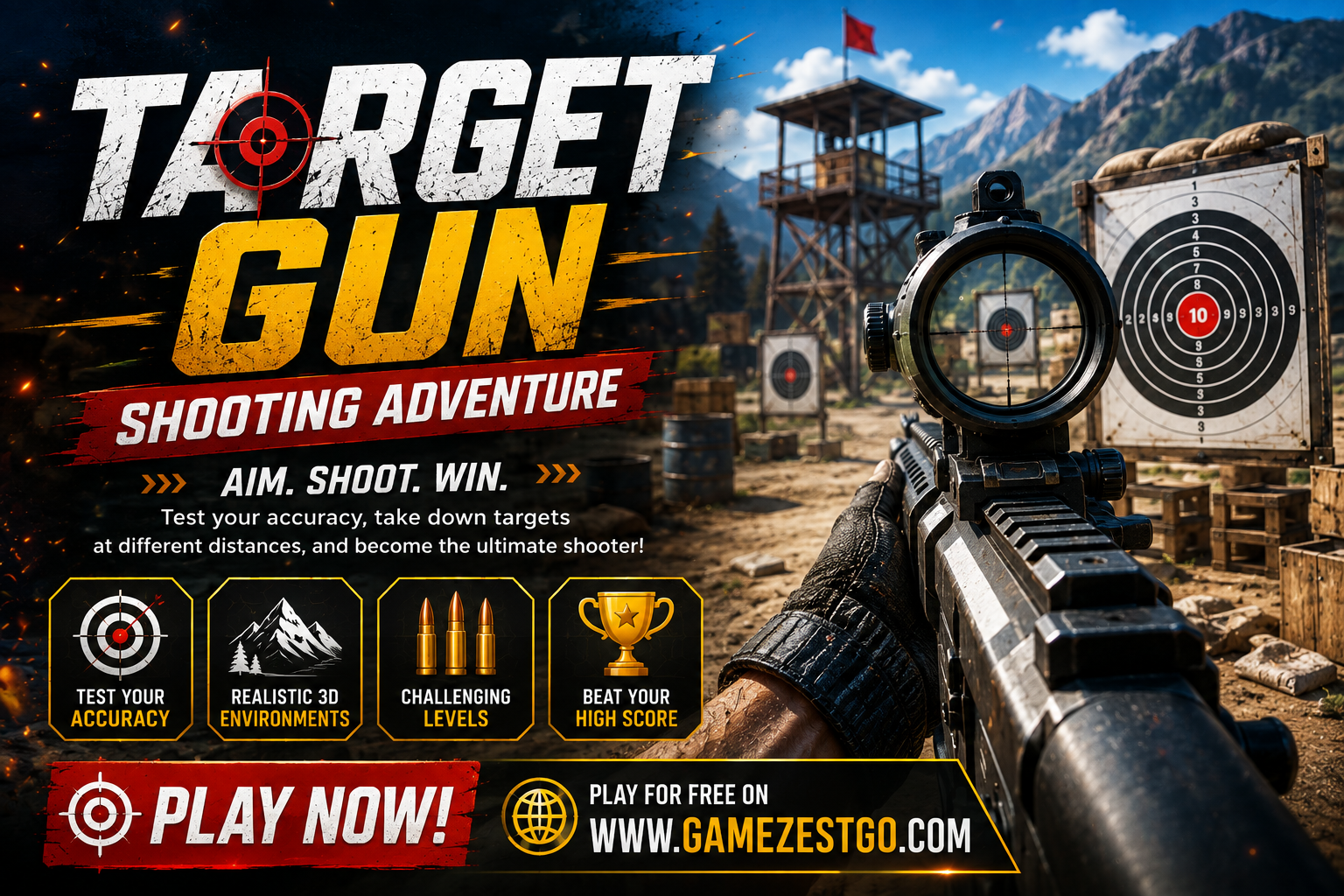  Target Gun Shooting Adventure – Play Free Shooting Game | GameZestGo